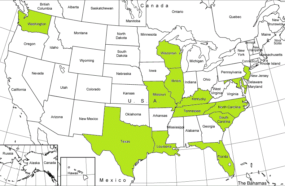 Squrrelgard across the USA map